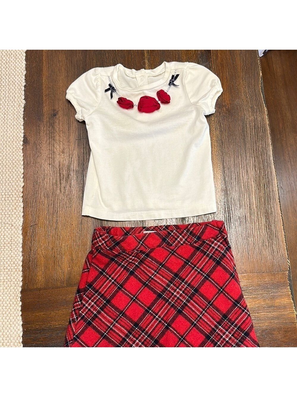 Janie and Jack tee and skirt